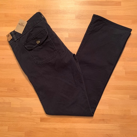 Hollister Women Social Stretch Navy Blue Pants Size 7R - Picture 2 of 12